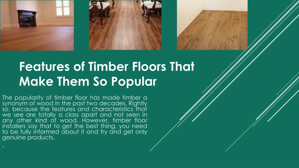 features of timber floors that make them so popular