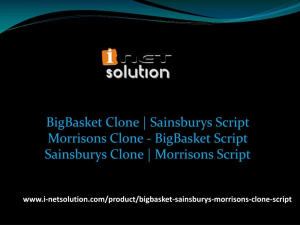 BigBasket Clone | Sainsburys Script - Morrisons Clone