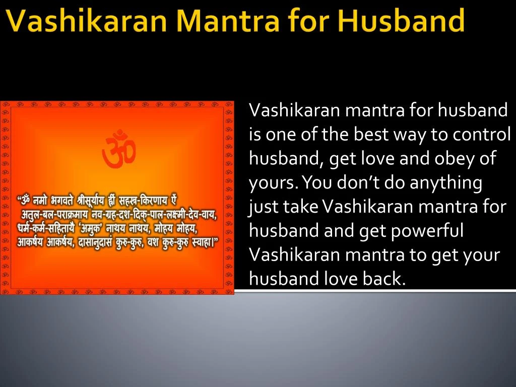 vashikaran mantra for husband