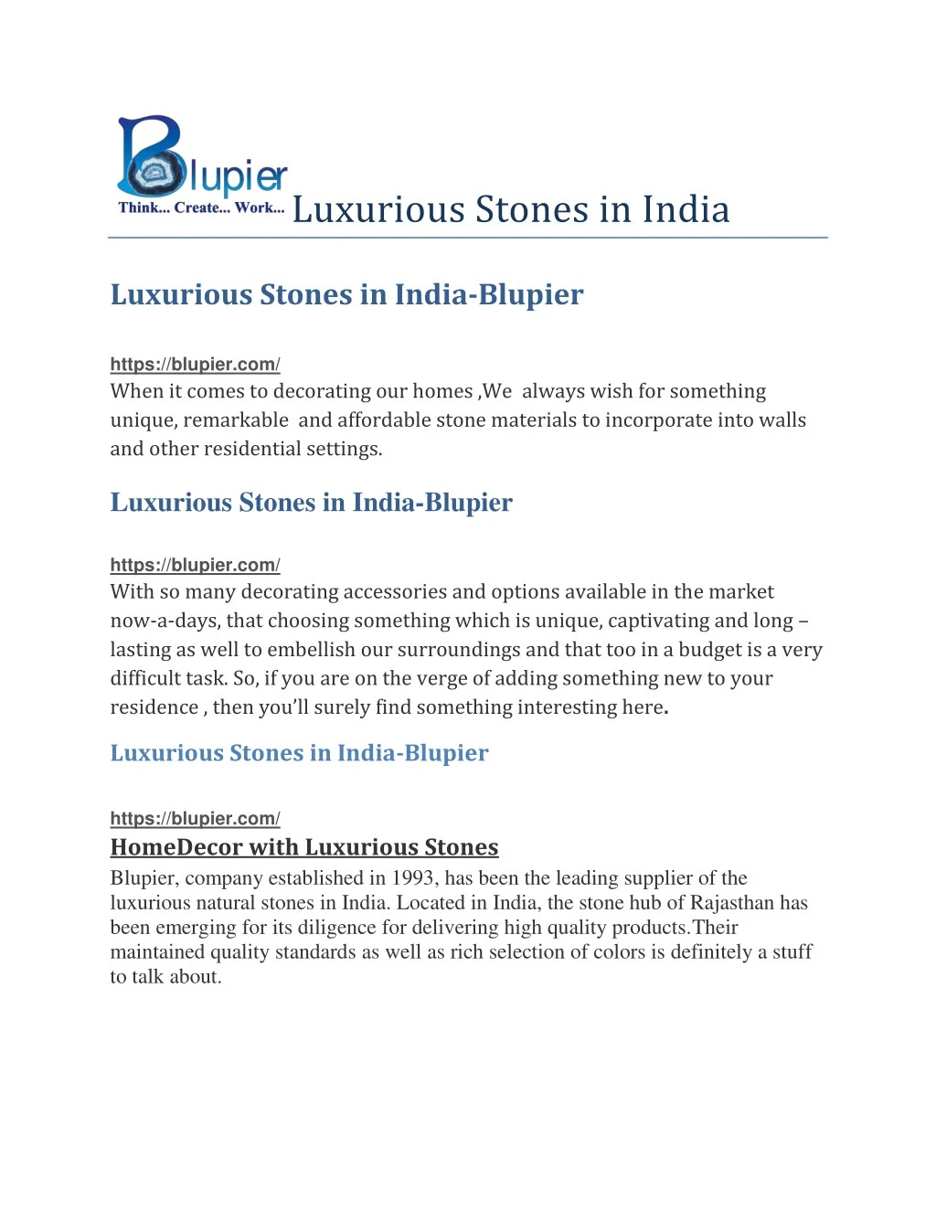 luxurious stones in india