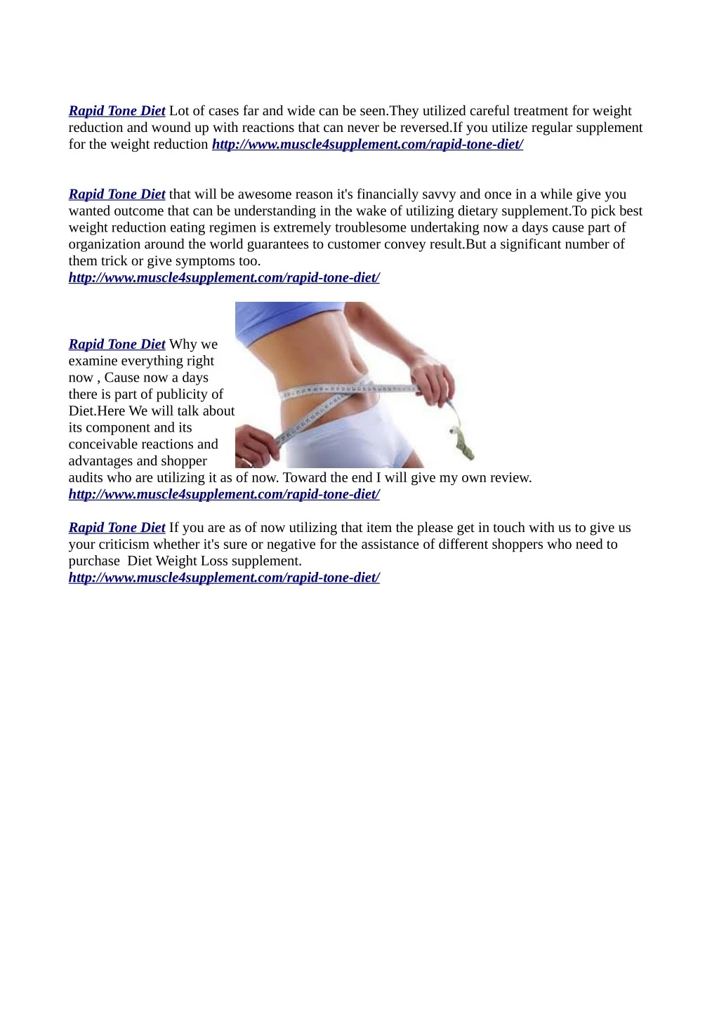 rapid tone diet lot of cases far and wide