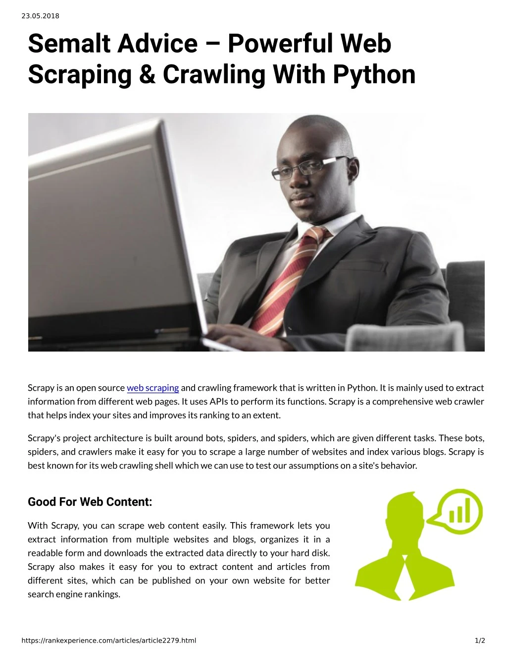 23 05 2018 semalt advice powerful web scraping