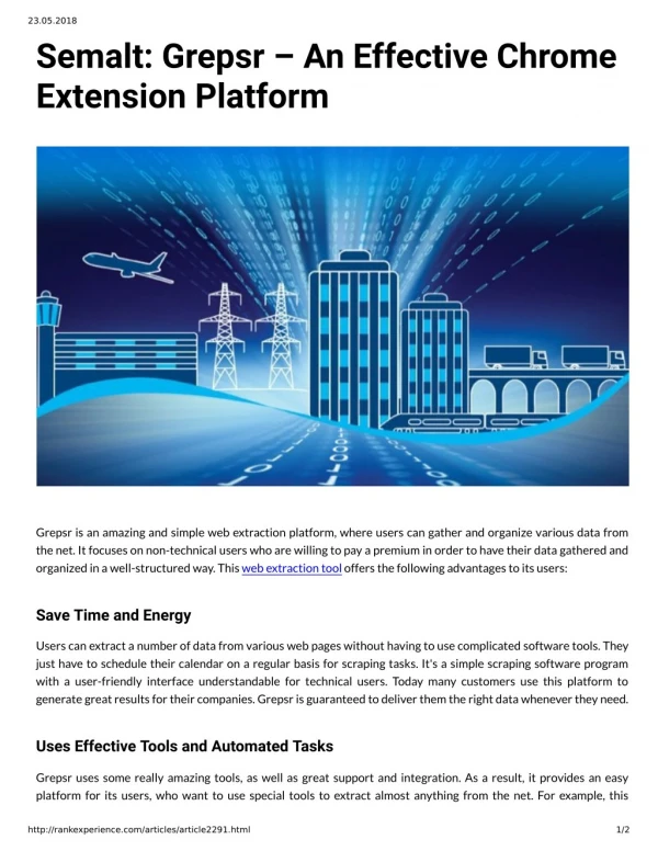 Semalt: Grepsr – An Effective Chrome Extension Platform
