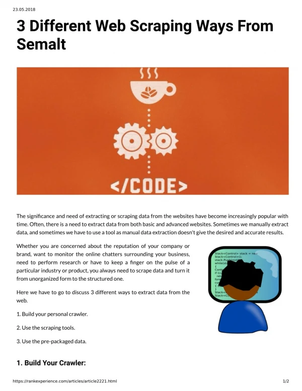3 Different Web Scraping Ways From Semalt