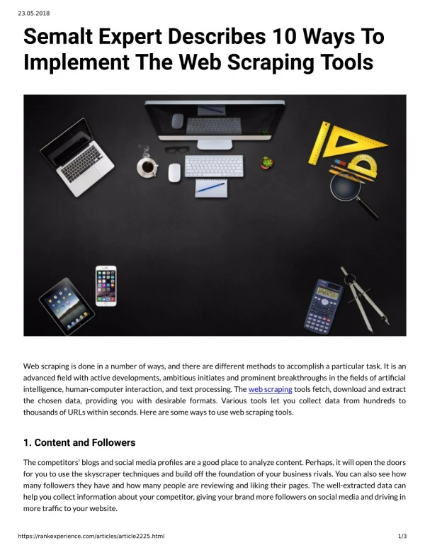 Semalt Expert Describes 10 Ways To Implement The Web Scraping Tools