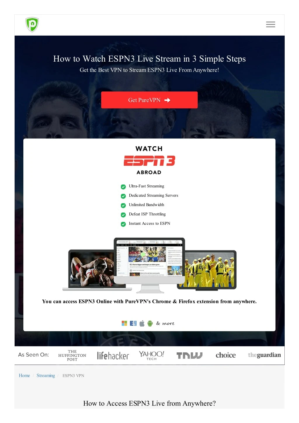 how to watch espn3 live stream in 3 simple steps