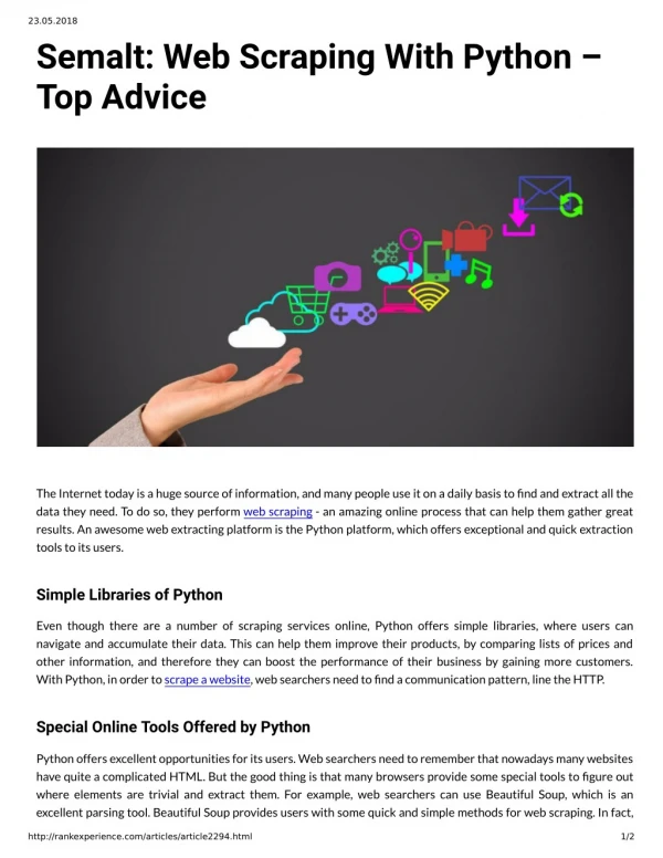 Semalt: Web Scraping With Python – Top Advice
