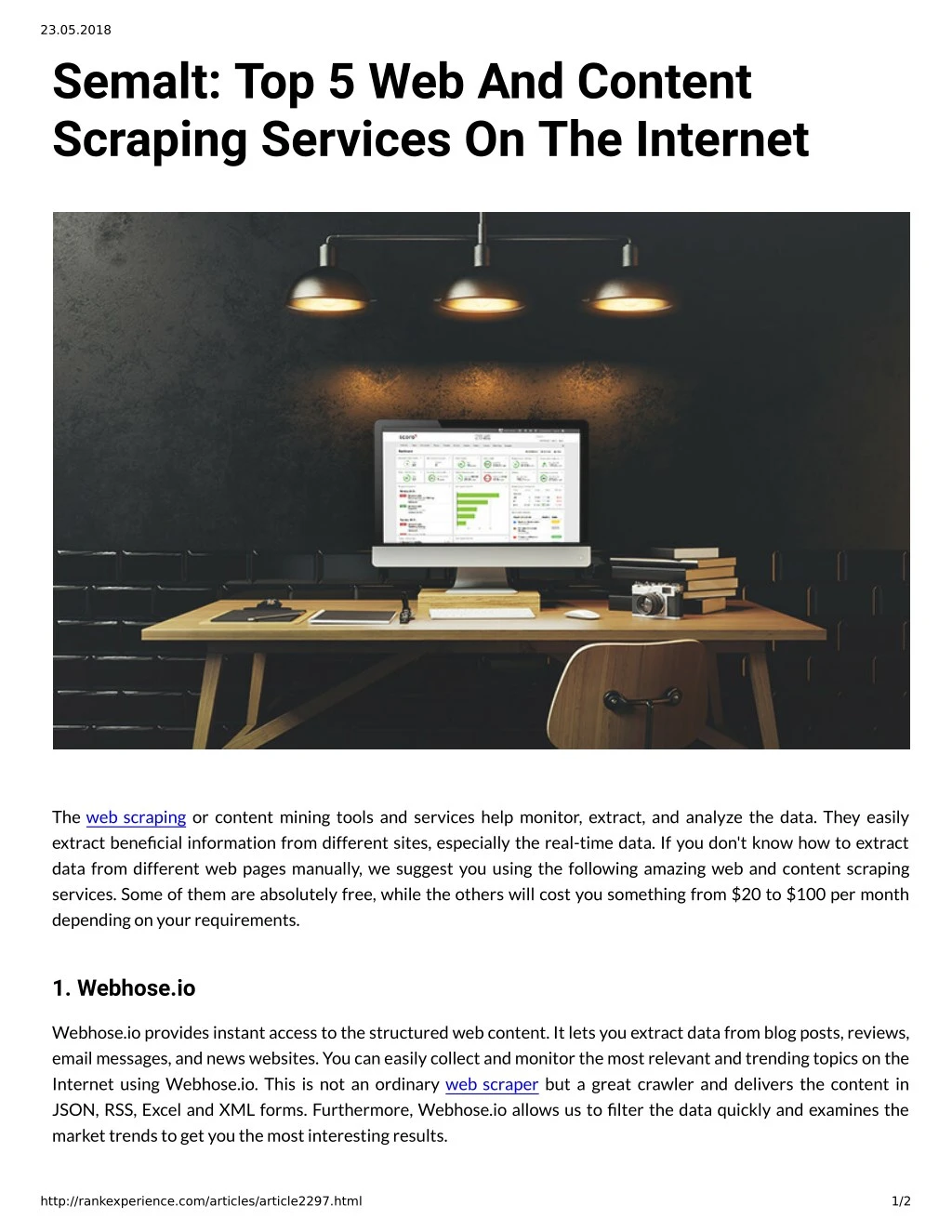 23 05 2018 semalt top 5 web and content scraping