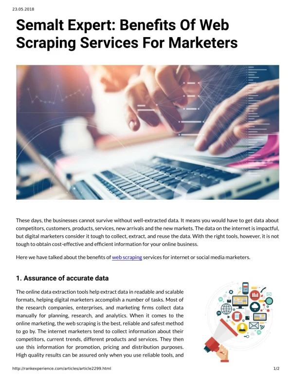 Semalt Expert: Benets Of Web Scraping Services For Marketers