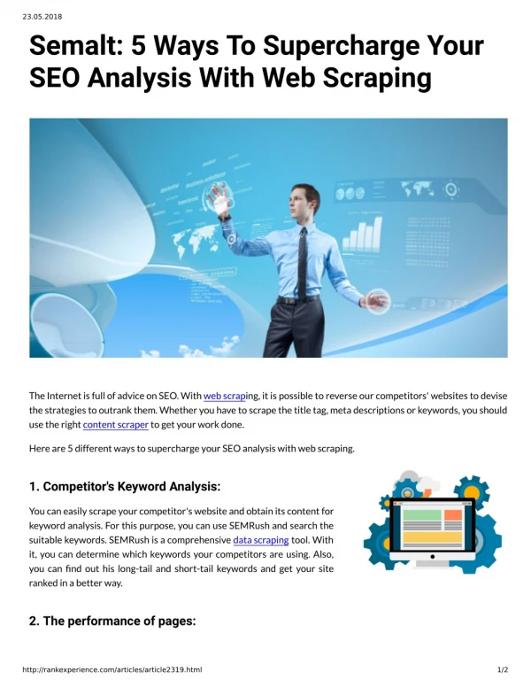 Semalt: 5 Ways To Supercharge Your SEO Analysis With Web Scraping
