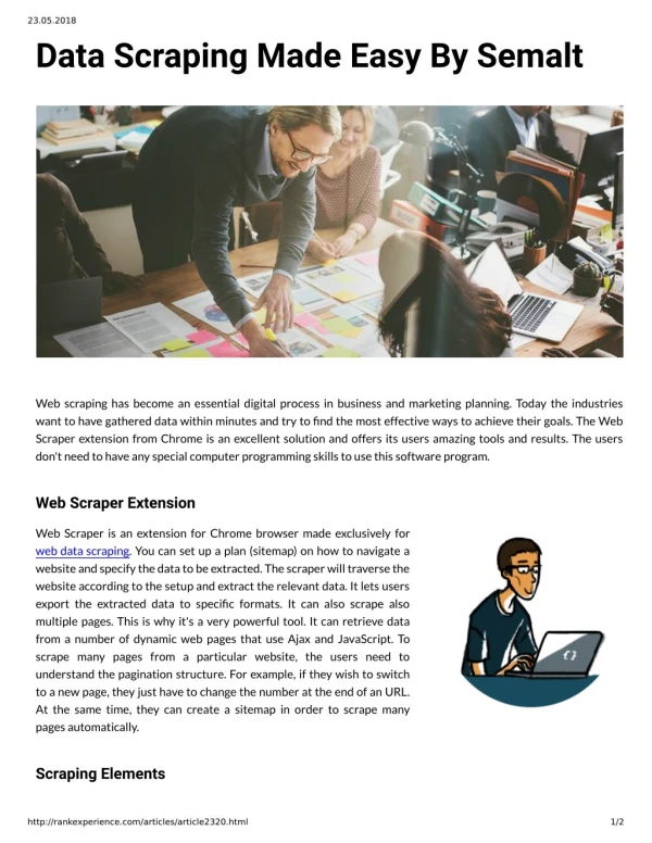 Data Scraping Made Easy By Semalt