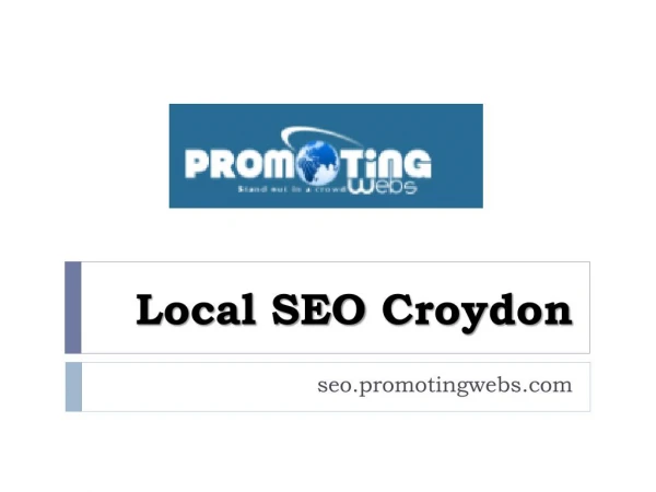 Local SEO Croydon - seo.promotingwebs.com