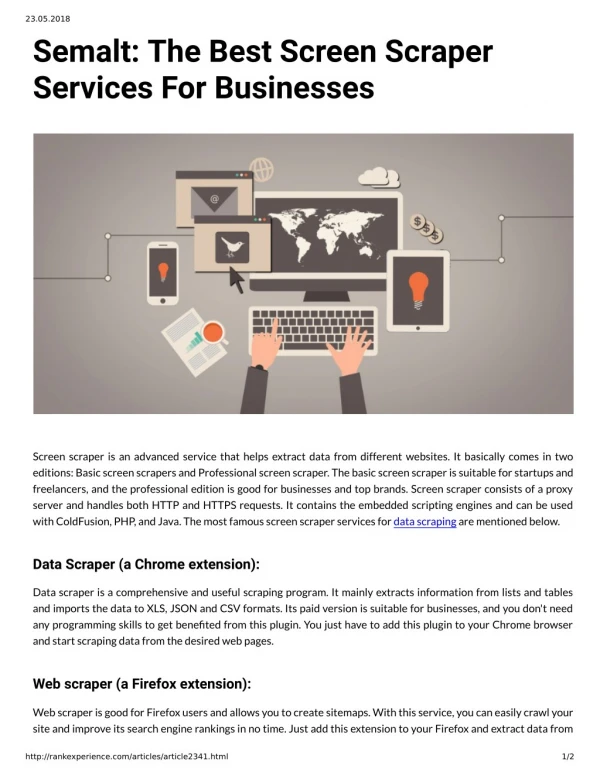 Semalt: The Best Screen Scraper Services For Businesses