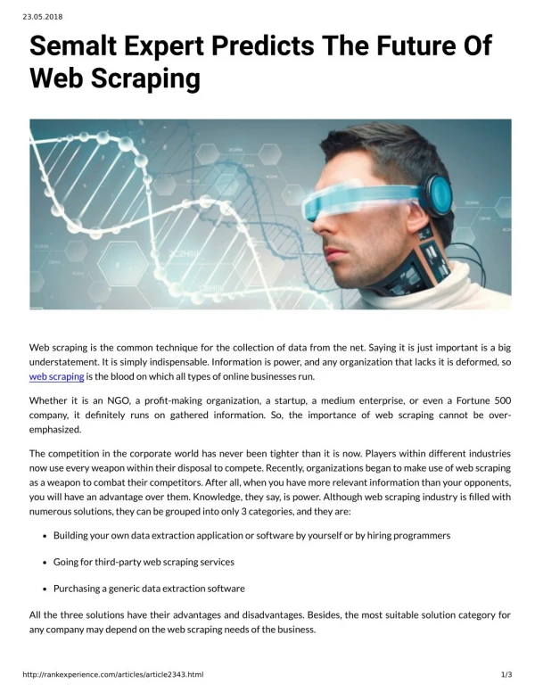 Semalt Expert Predicts The Future Of Web Scraping