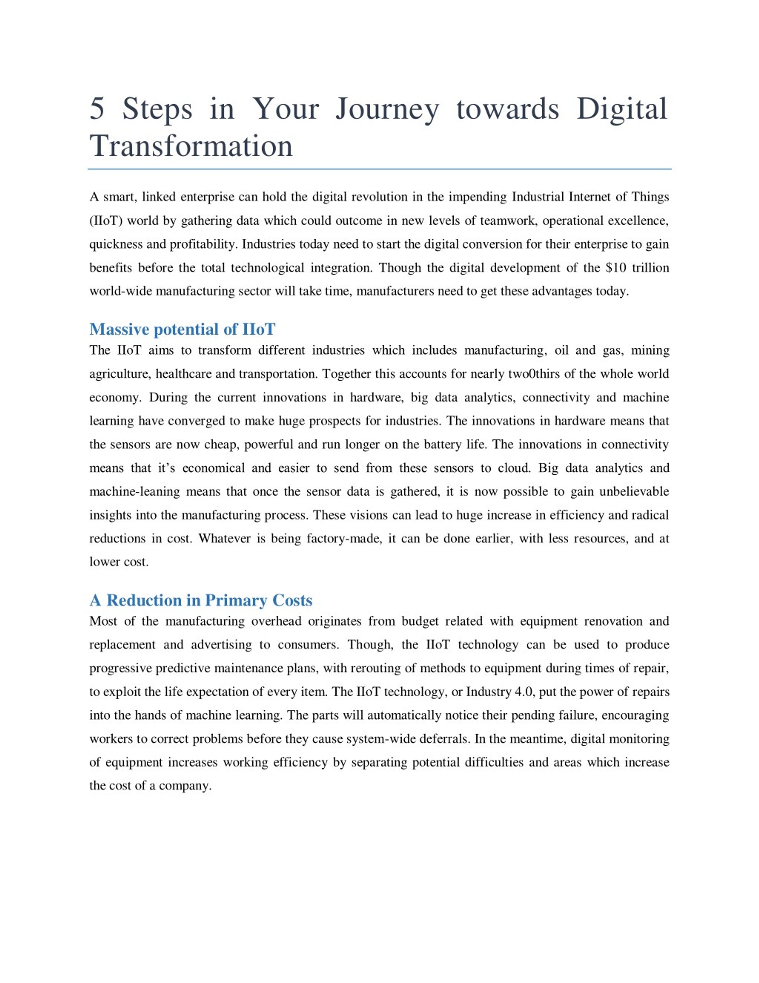 PPT - 5 Steps in Your Journey towards Digital Transformation PowerPoint ...