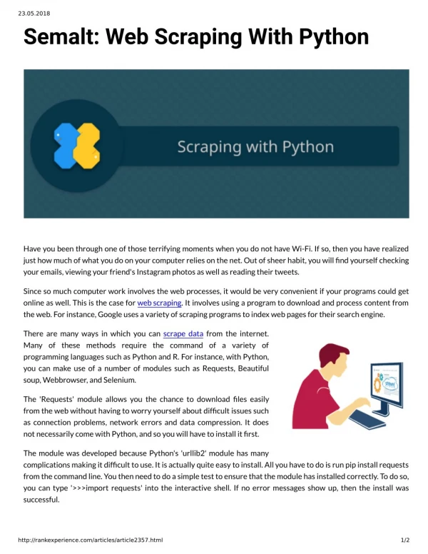 Semalt: Web Scraping With Python