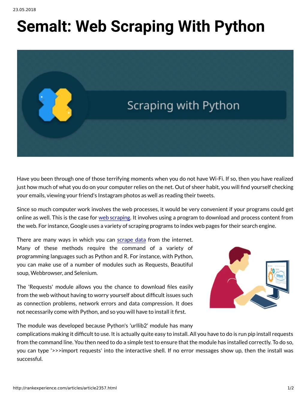 23 05 2018 semalt web scraping with python