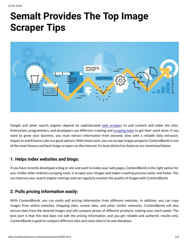 Semalt Provides The Top Image Scraper Tips