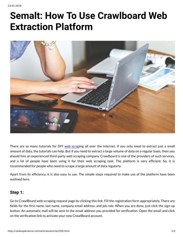 Semalt: How To Use Crawlboard Web Extraction Platform