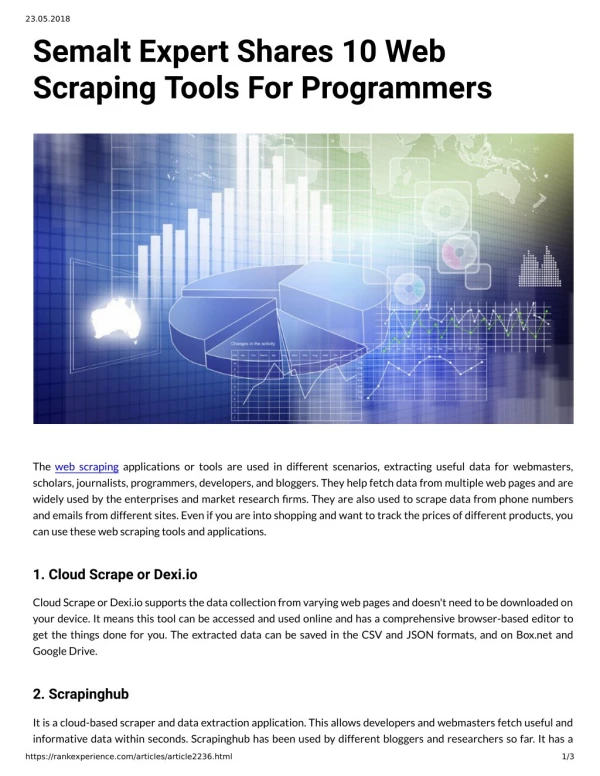 Semalt Expert Shares 10 Web Scraping Tools For Programmers