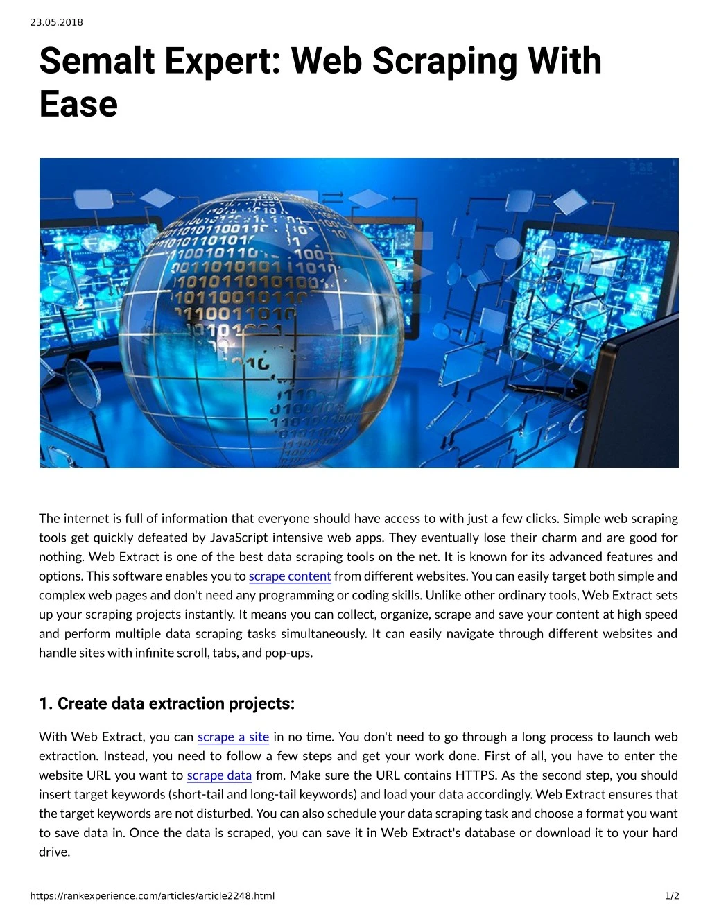 23 05 2018 semalt expert web scraping with ease