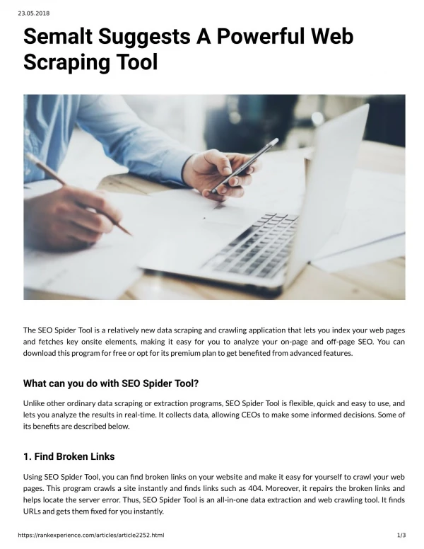 Semalt Suggests A Powerful Web Scraping Tool
