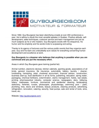 Guy Bourgeois - slide 1
