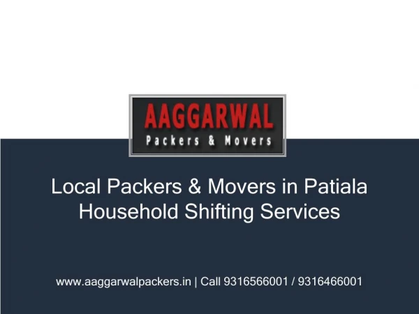 Local Packers & Movers in Patiala | Household Shifting Services