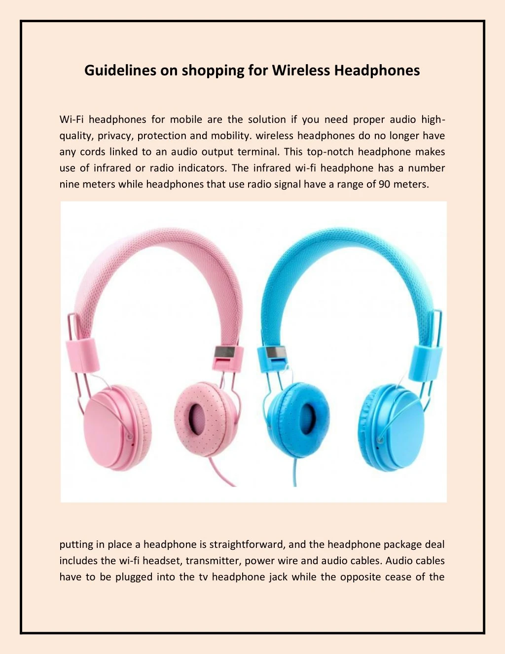 guidelines on shopping for wireless headphones