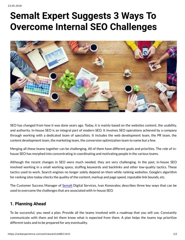 Semalt Expert Suggests 3 Ways To Overcome Internal SEO Challenges