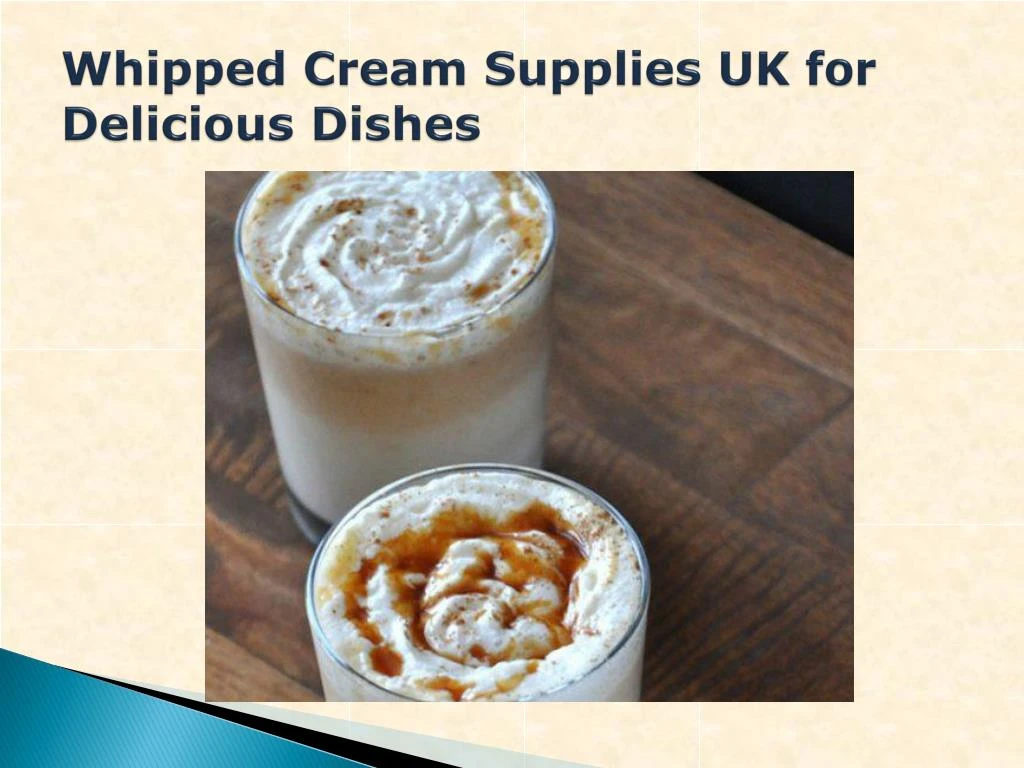 whipped cream supplies uk for delicious dishes