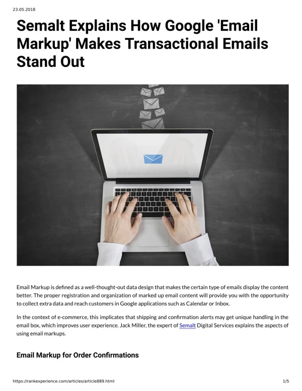 Semalt Explains How Google 'Email Markup' Makes Transactional Emails Stand Out