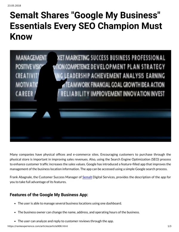 Semalt Shares "Google My Business" Essentials Every SEO Champion Must Know