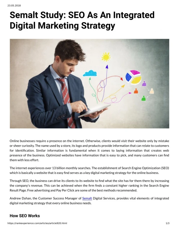 Semalt Study: SEO As An Integrated Digital Marketing Strategy