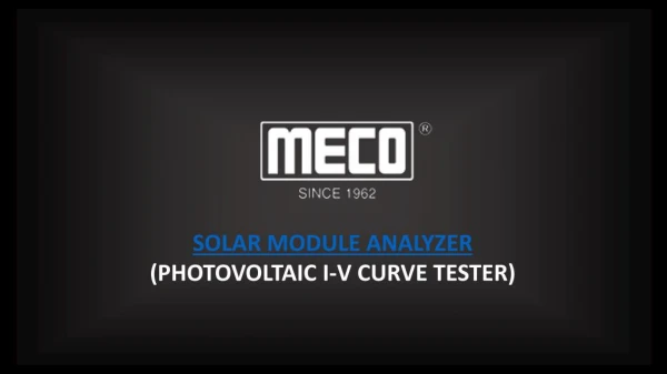 Mecoinst - Solar Module Analyzer