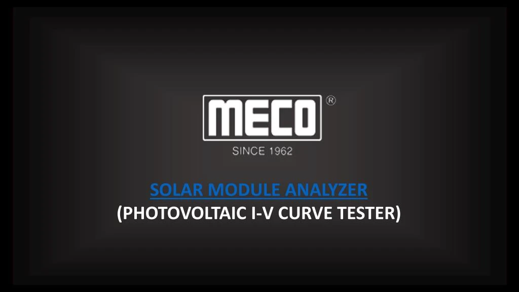 solar module analyzer photovoltaic i v curve