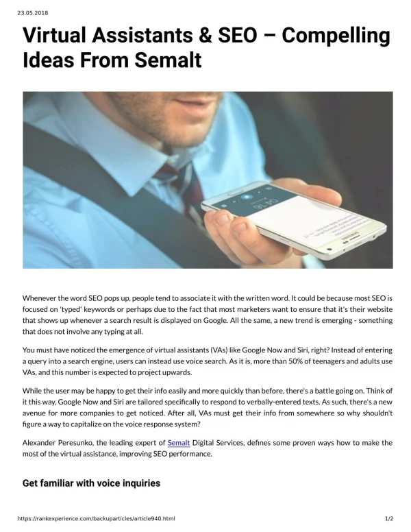 Virtual Assistants & SEO Compelling Ideas From Semalt