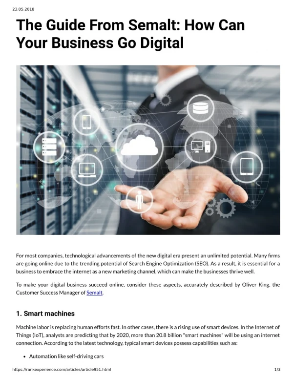 The Guide From Semalt: How Can Your Business Go Digital