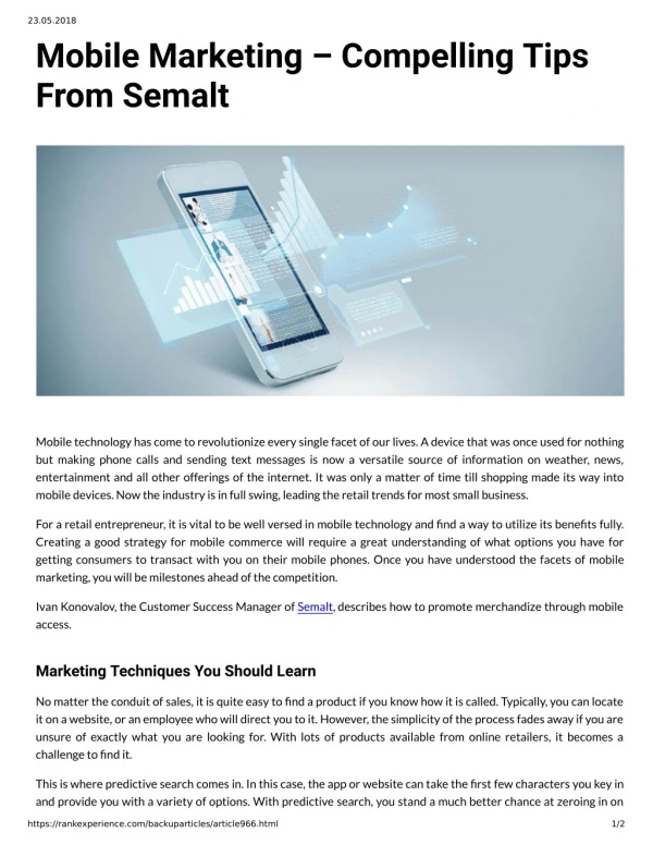 Mobile Marketing Compelling Tips From Semalt