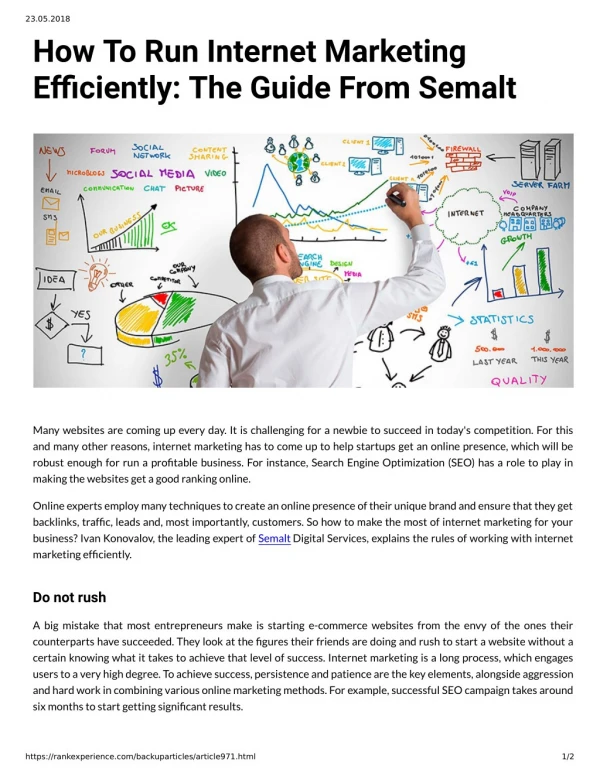 How To Run Internet Marketing Efficiently : The Guide From Semalt