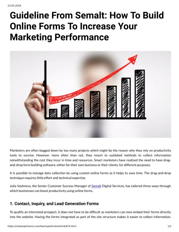 Guideline From Semalt: How To Build Online Forms To Increase Your Marketing Performance