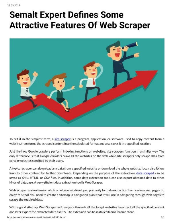 Semalt Expert Denes Some Attractive Features Of Web Scraper