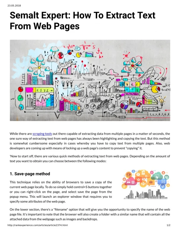 Semalt Expert: How To Extract Text From Web Pages