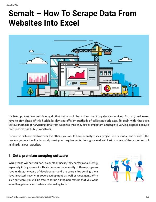 Semalt – How To Scrape Data From Websites Into Excel