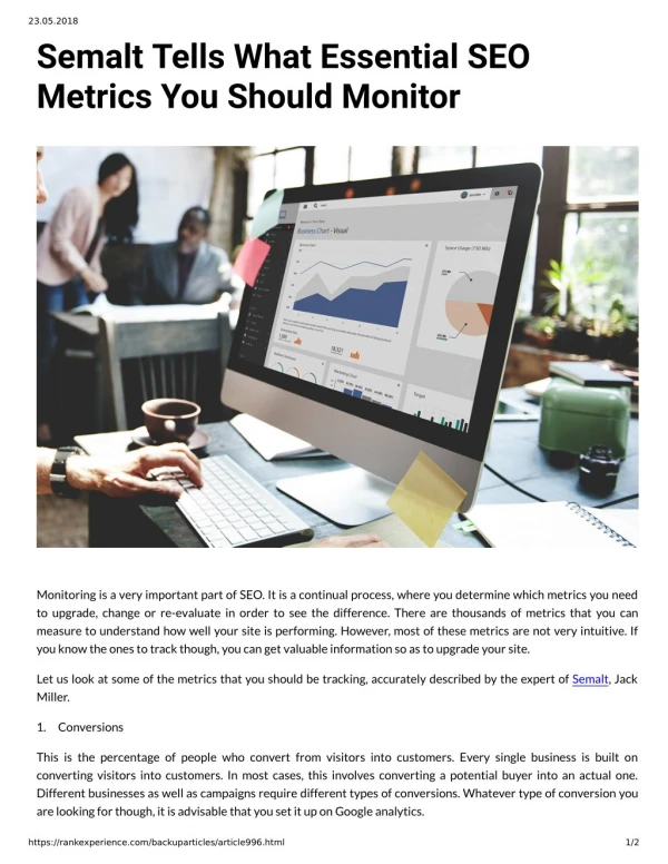 Semalt Tells What Essential SEO Metrics You Should Monitor