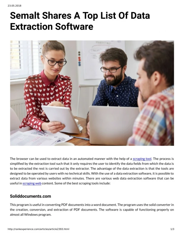 Semalt Shares A Top List Of Data Extraction Software