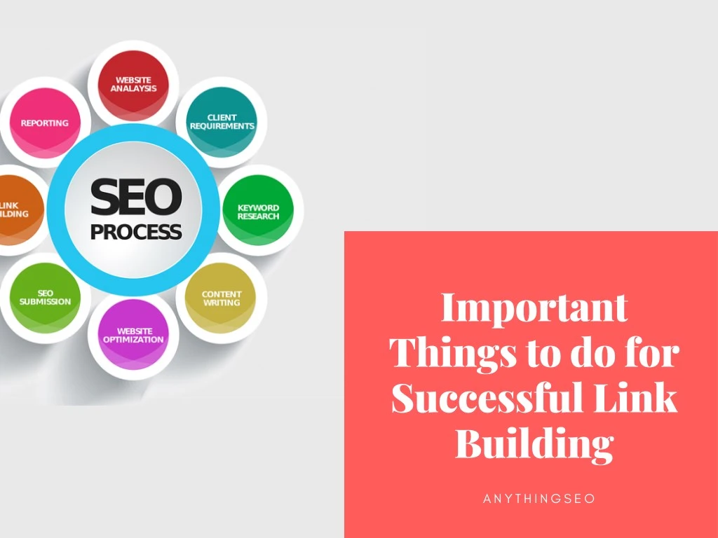 important things to do for successful link