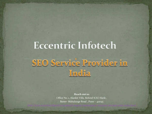 SEO Services, Search Engine Optimization Company in Pune, India - Eccentric Infotech