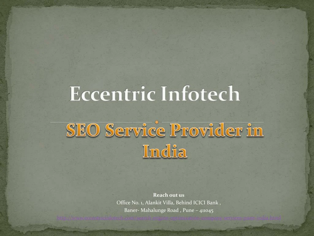 eccentric infotech