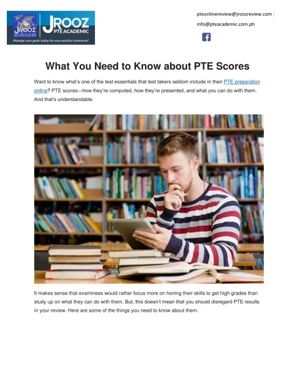 What You Need to Know about PTE Scores